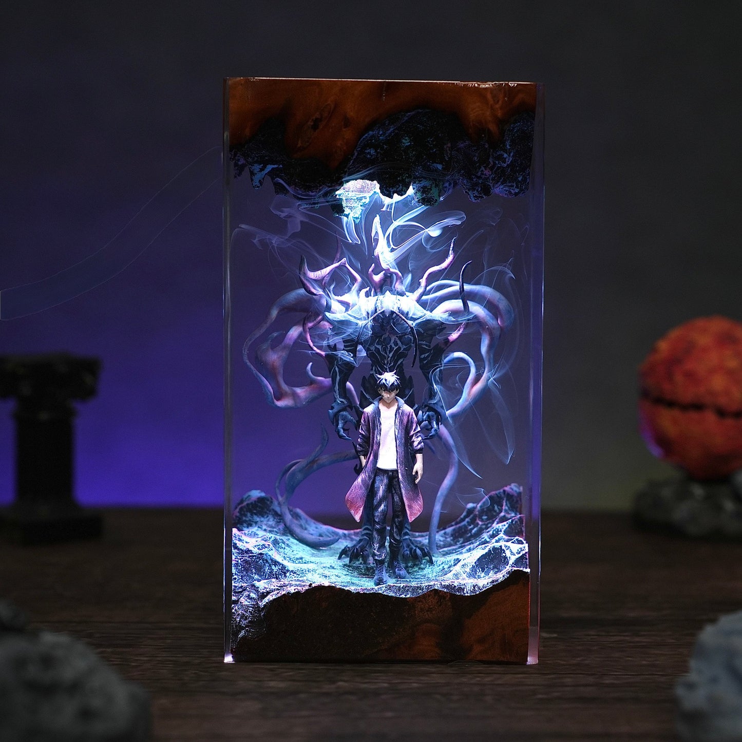 Sung Jin-woo & Beru Solo Leveling Resin lamp
