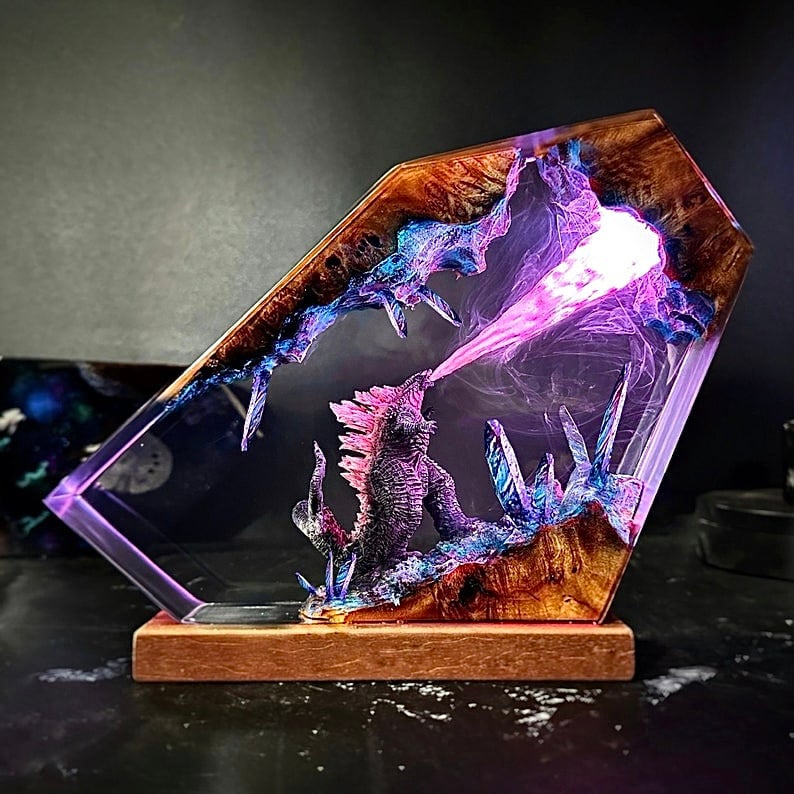 Godzilla Resin Lamp