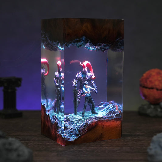 Sung Jin-woo & Igris Solo Leveling Resin lamp
