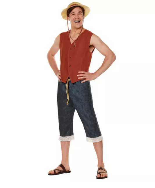 Adult Straw Hat Luffy Costume - One Piece