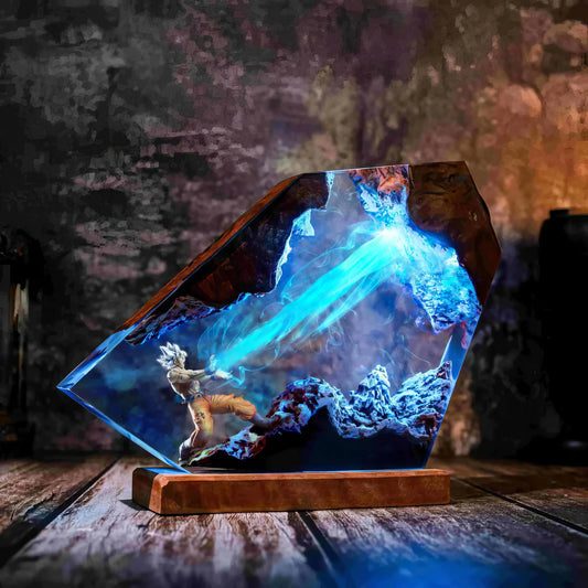 Goku Kamehameha Resin Lamp