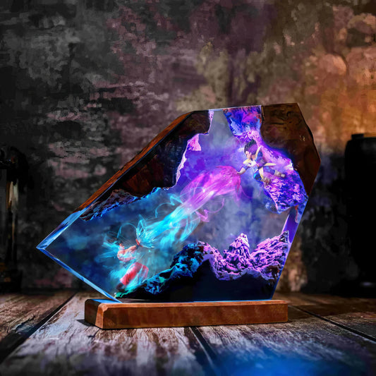 Goku vs Vegeta Resin Lamp